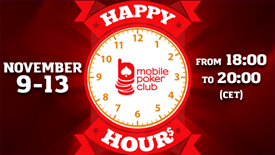 Happy Hours at Mobile Poker Club!