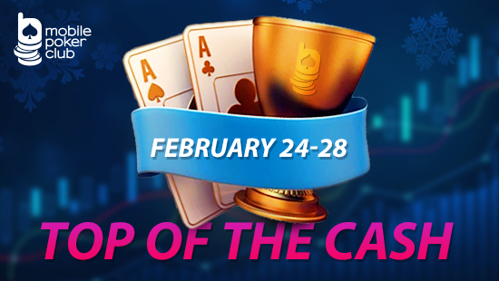 \"Top of the Cash\" in Mobile Poker Club!